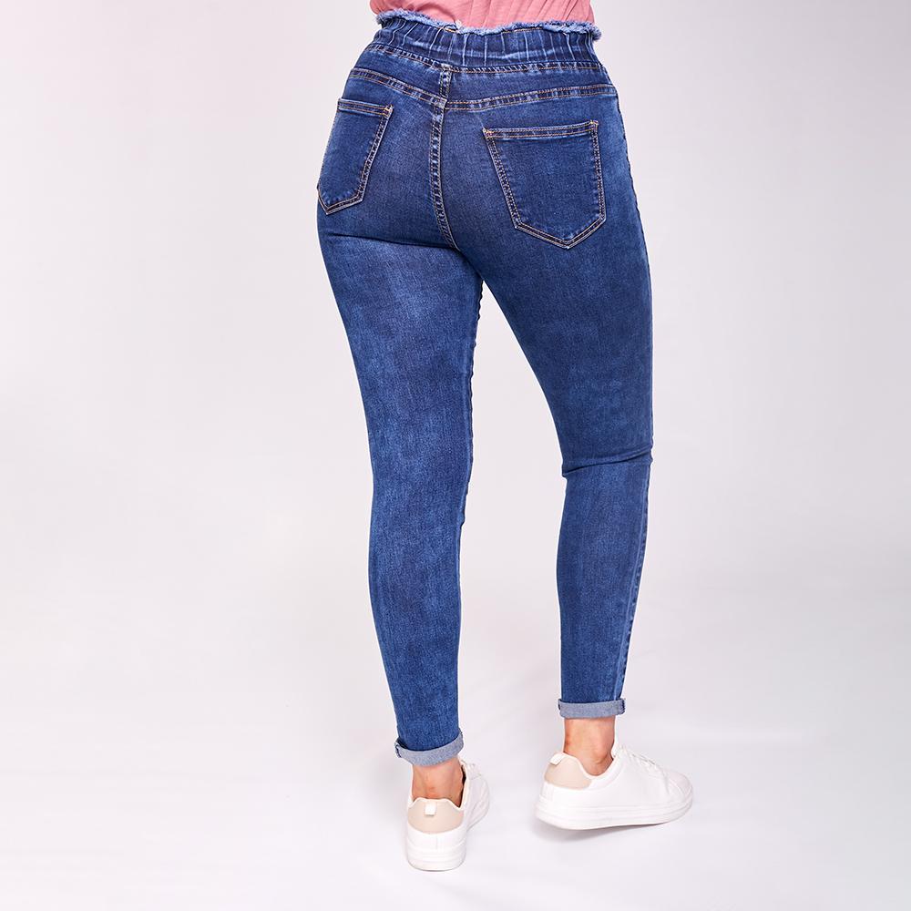 Dana Drawstring Classic Jeggings (Dark Blue)