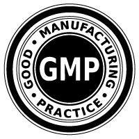 Manufactured in a Good Manufacturing Practices certified unit badge