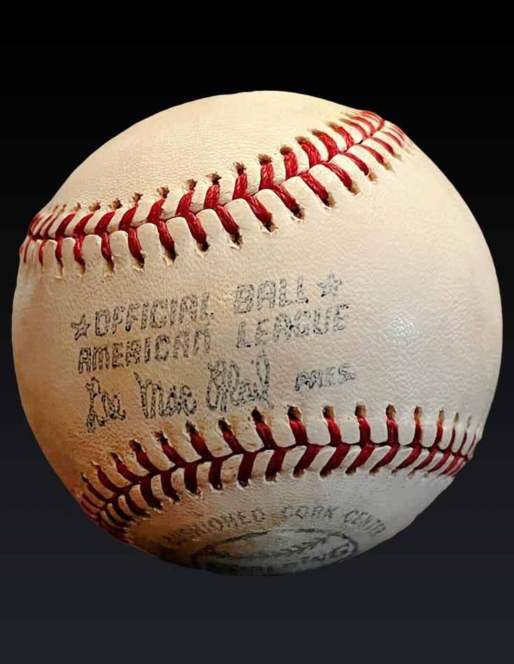 Fisk Ball at Fenway Park & Card Vault with Collectable