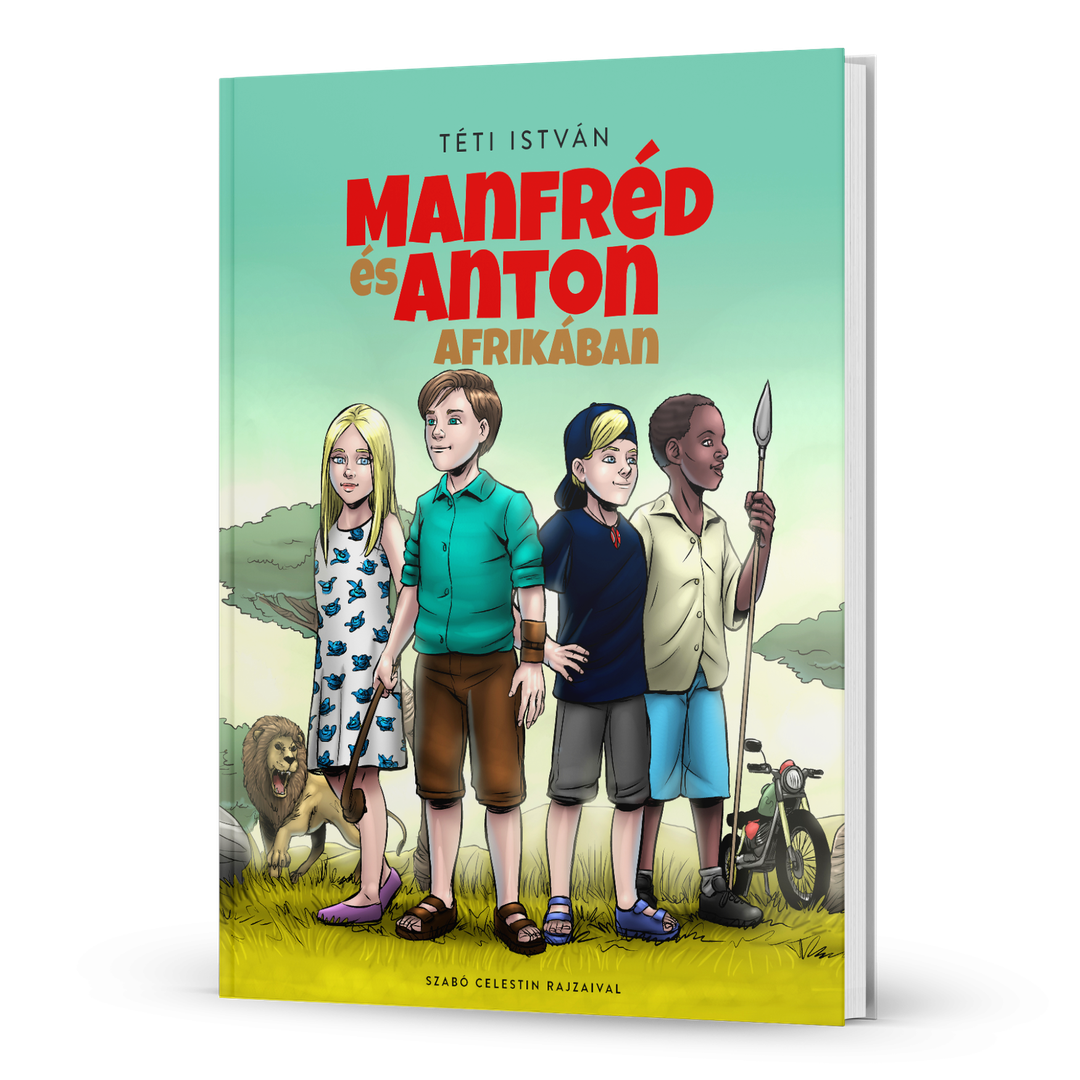 Manfréd és Anton Afrikában - könyv, keményfedeles, 144 oldal