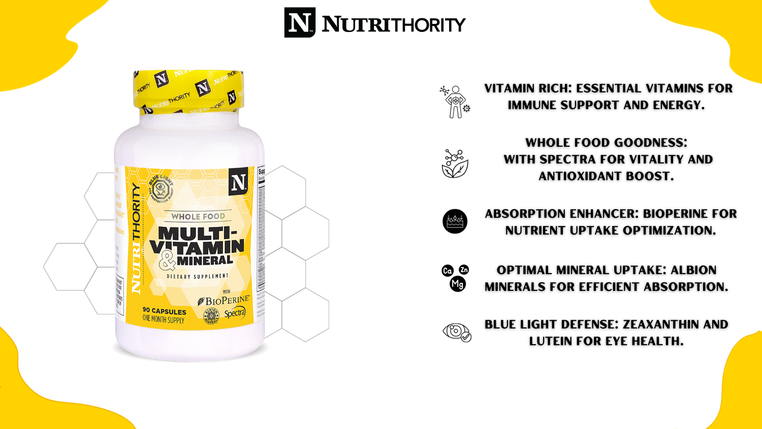 Nutrithority Whole Food Multivitamin and Mineral