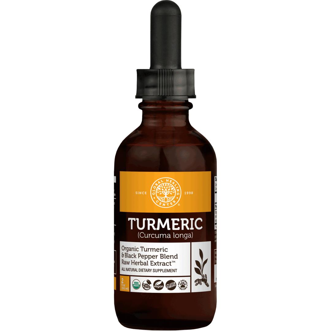 Global Healing Organic Turmeric & Black Pepper Blend Bottle