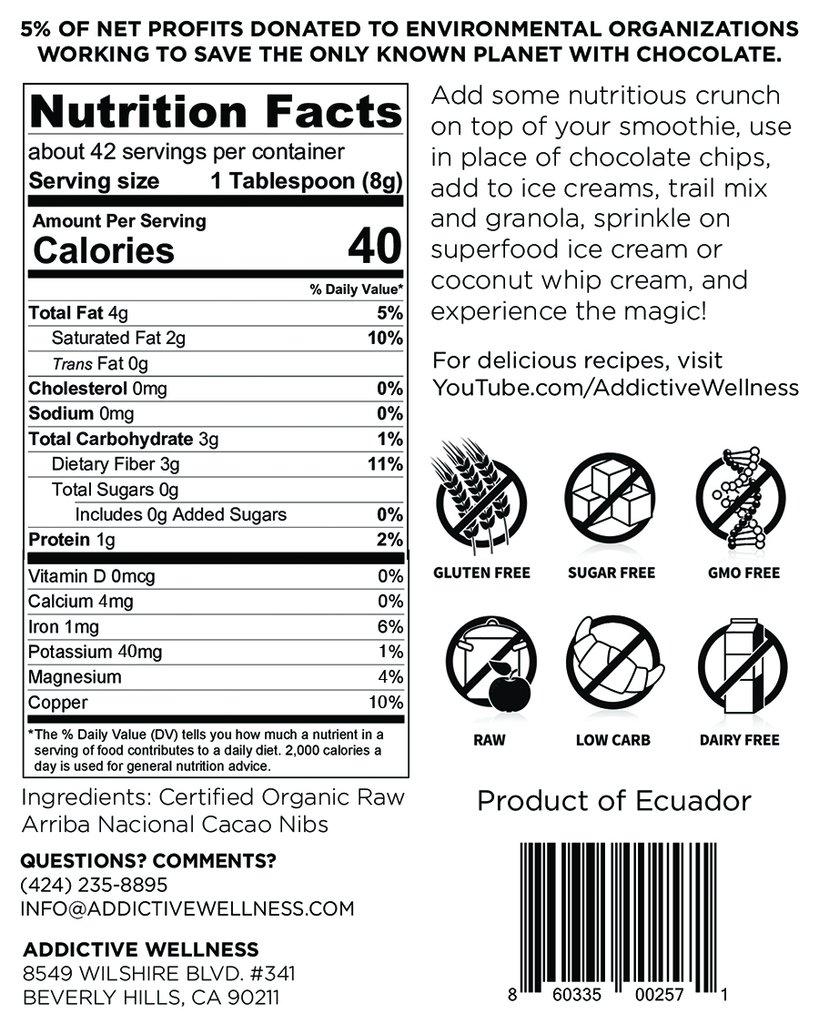 Raw Cacao Nibs Addictive Wellness
