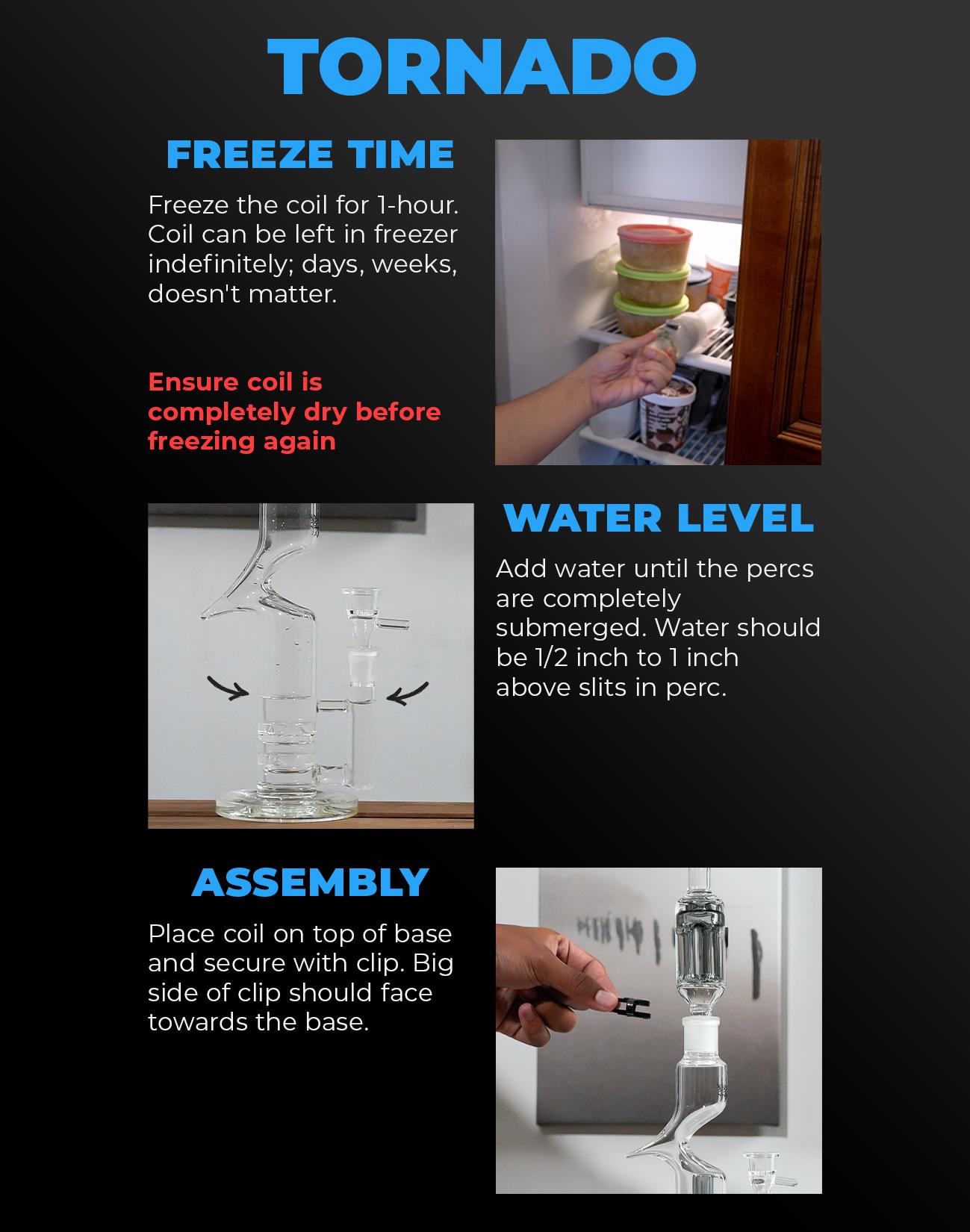 freeze pipe tornado bong infographic