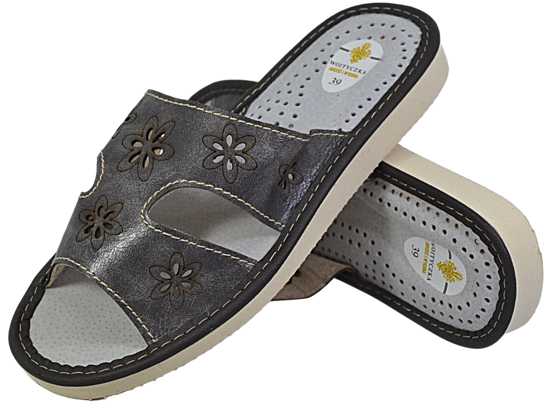 Selene - Women soft leather slippers - Reindeer Leather