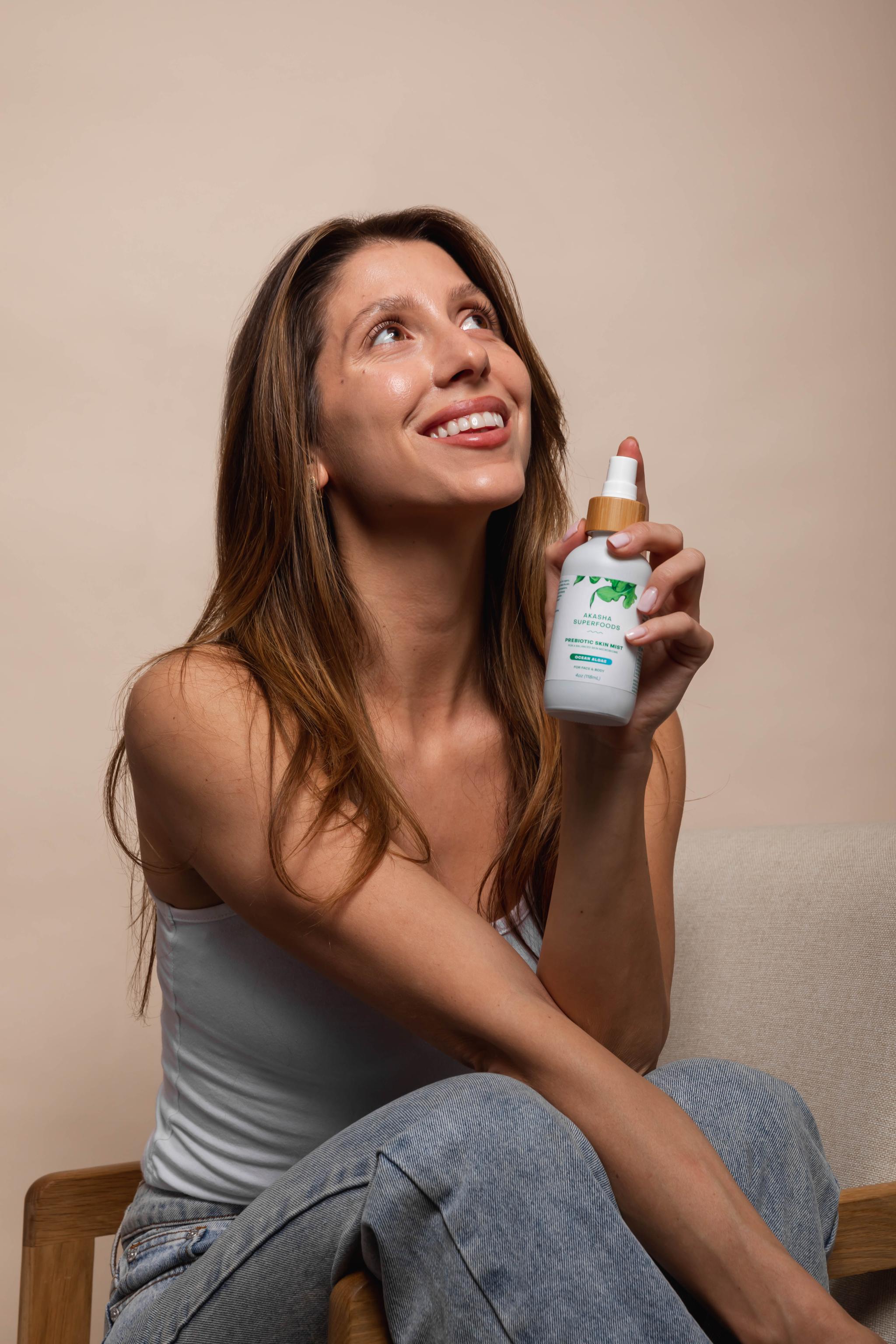 Prebiotic Natural Skin Repair Mist for Acne Prone Skin Akasha Superfoods