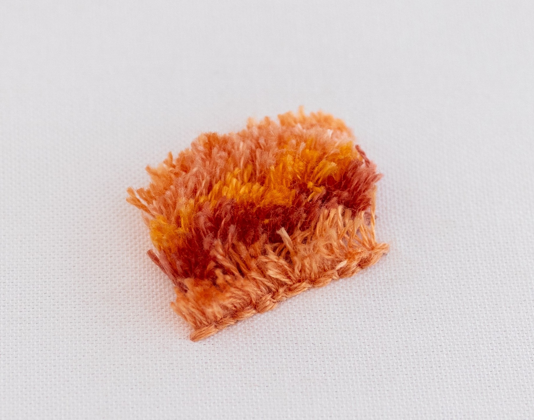 This is an image of a short snipped version of turkey stitch.
