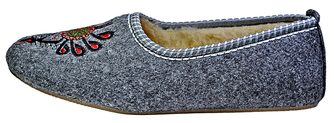 Amelia Cozy Felt Winter Shoes - Reindeer Leather