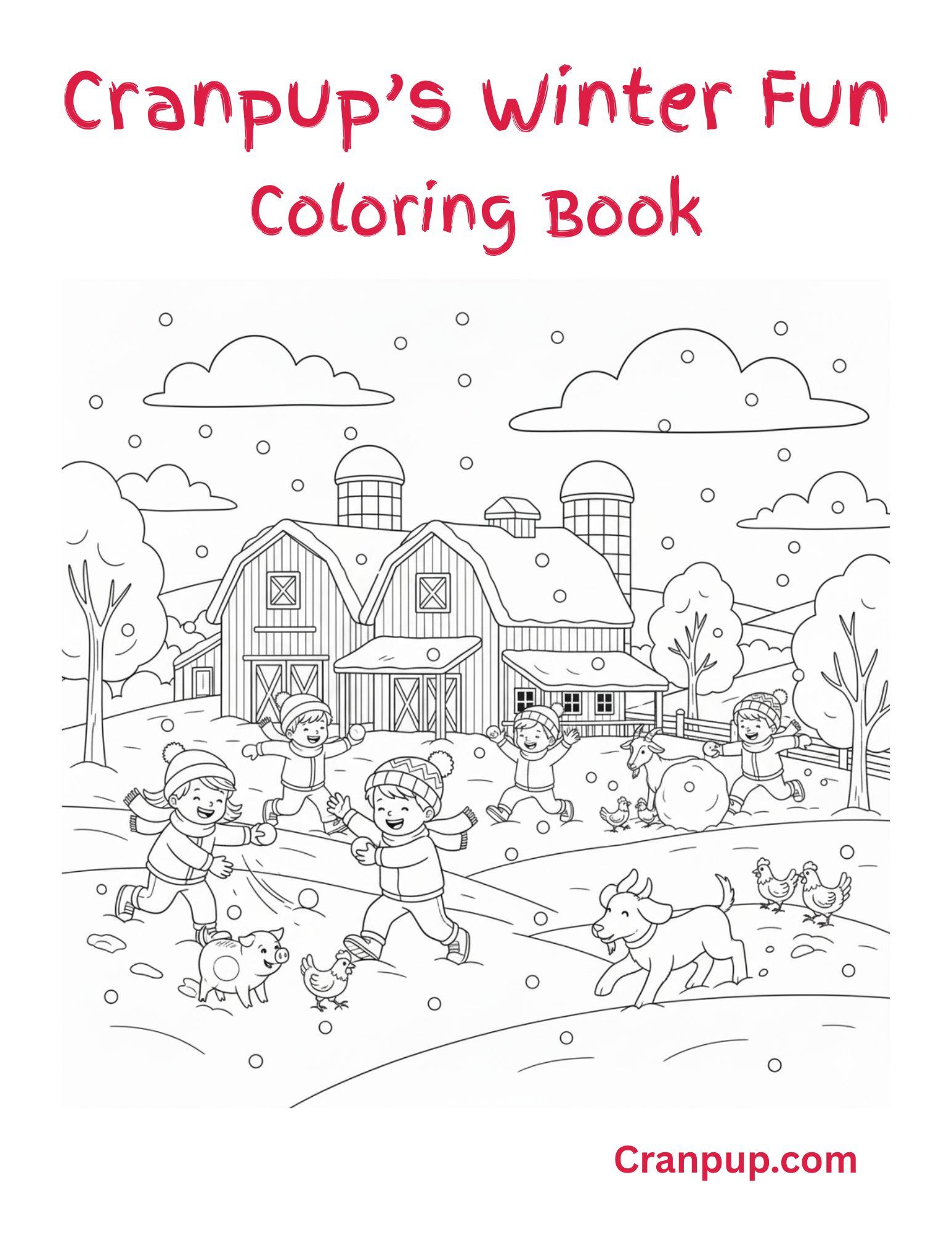 Cranpup's Winter Fun Coloring Book
