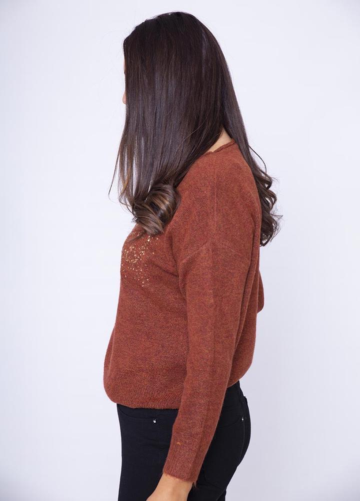 " Amour " Wool Mix Jumper in Rust
