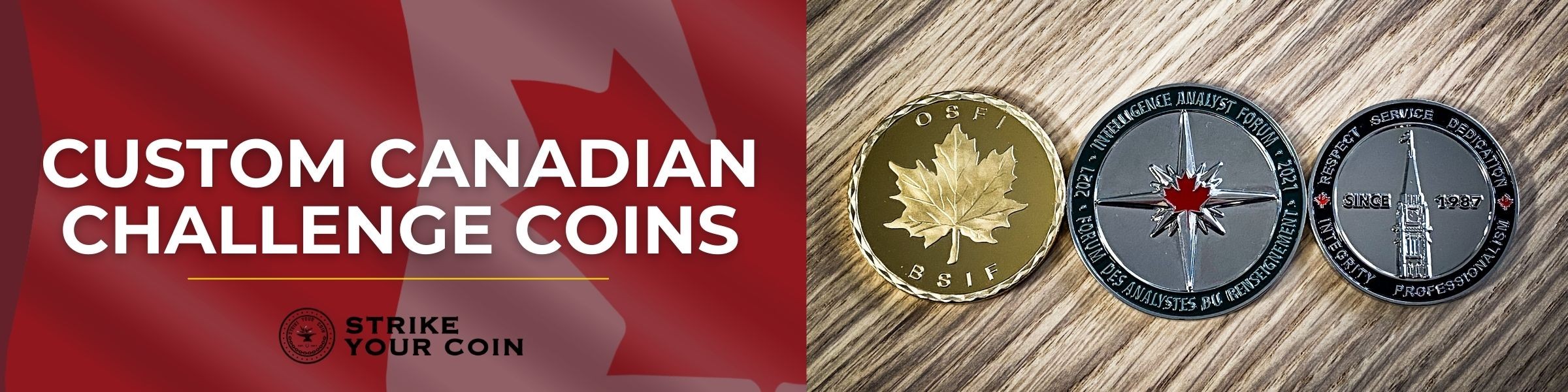 Custom Canadian Challenge Coins Banner