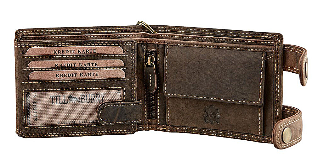 Till Burry - Mens bifold leather wallet - Reindeer Leather