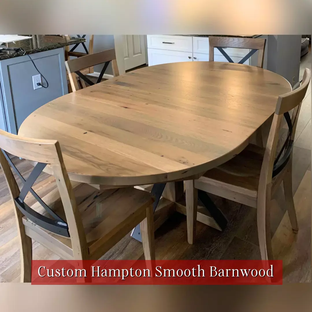 custom smooth barnwood extended table