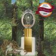 Forest of the Golden Dream bottle in golden evergreen editorial artwork