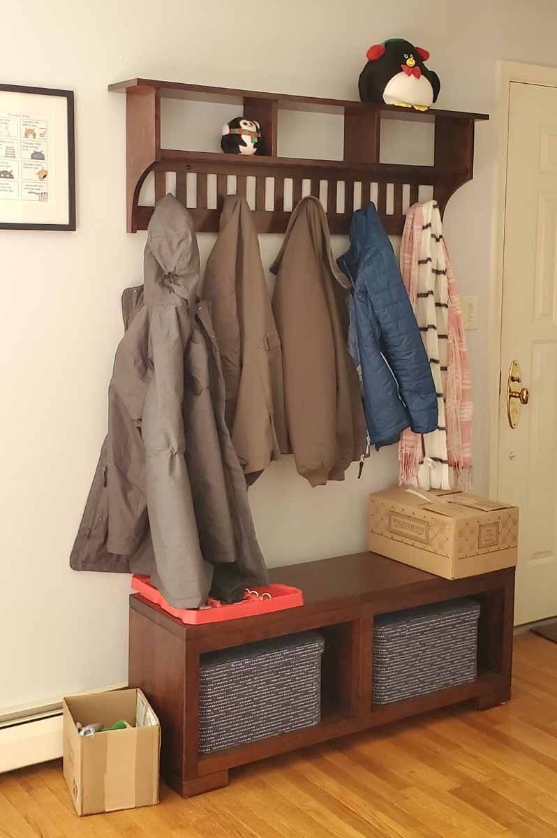 Mission Style Cubby Coat Rack