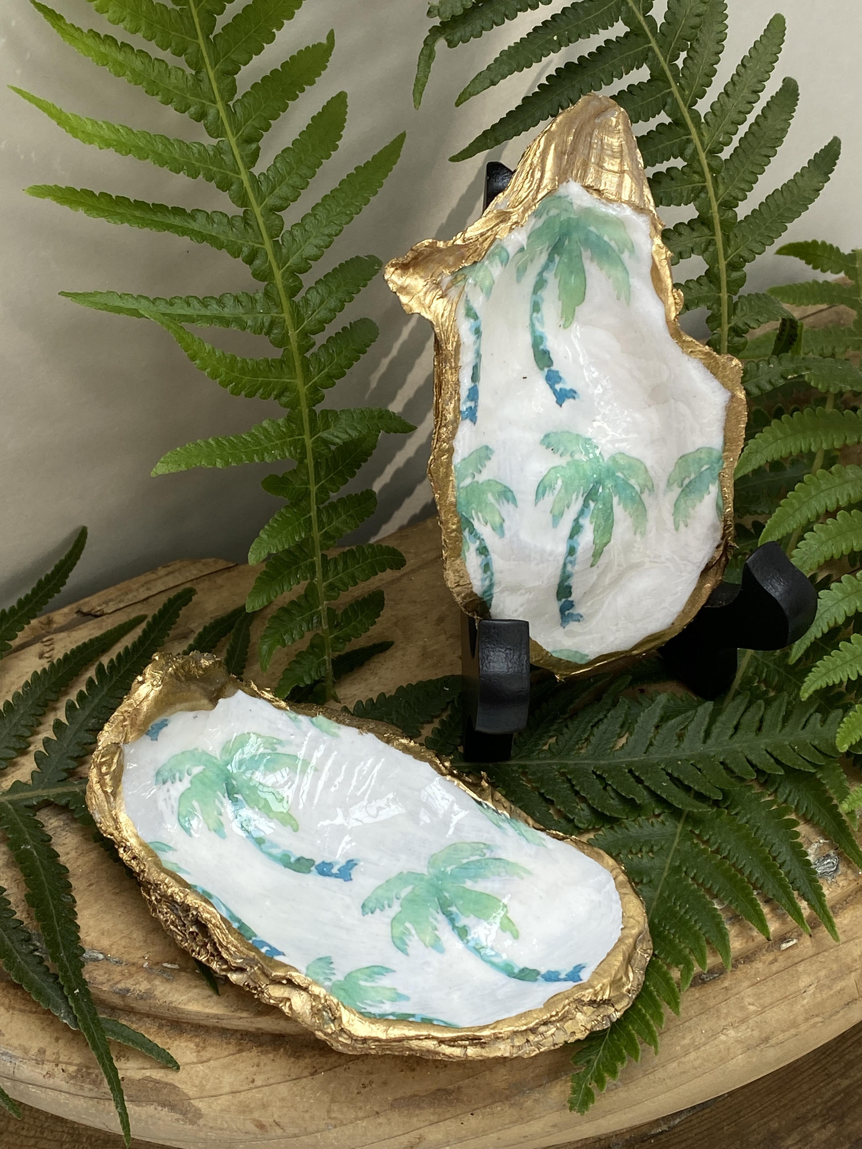 Palm Tree Oyster Shell Art