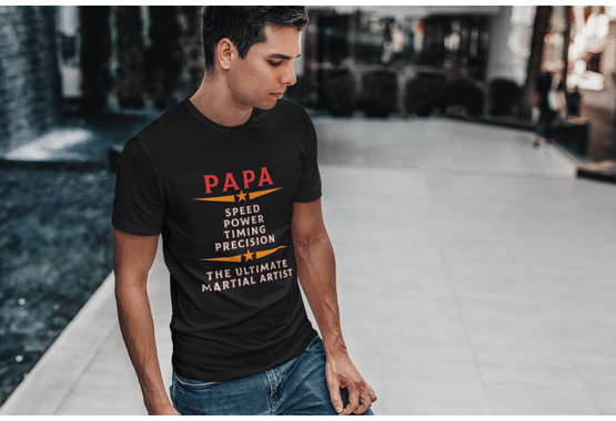 Fight t shirt, boxing t shirts, father t shirts, ultimate martial arts papa t shirt, black color t shirt, sparring t shirts, mixed martial arts t shirts, bruce lee t shirts, dad t shirt, men t shirt