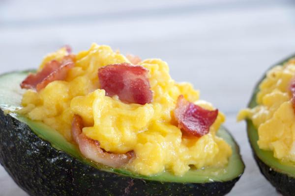 Avocado Egg Breakfast Bowl Bacon