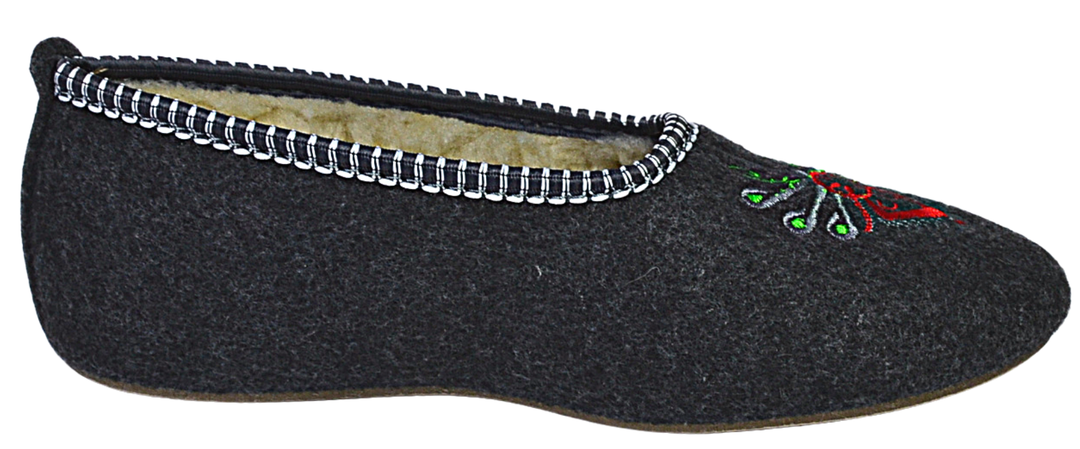 Amelia - Womens wool lining shoes slippers - Reindeer Leather