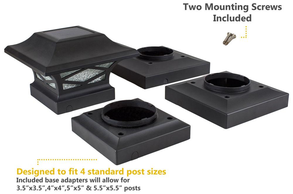 Kingsbridge dual lighting solar post cap