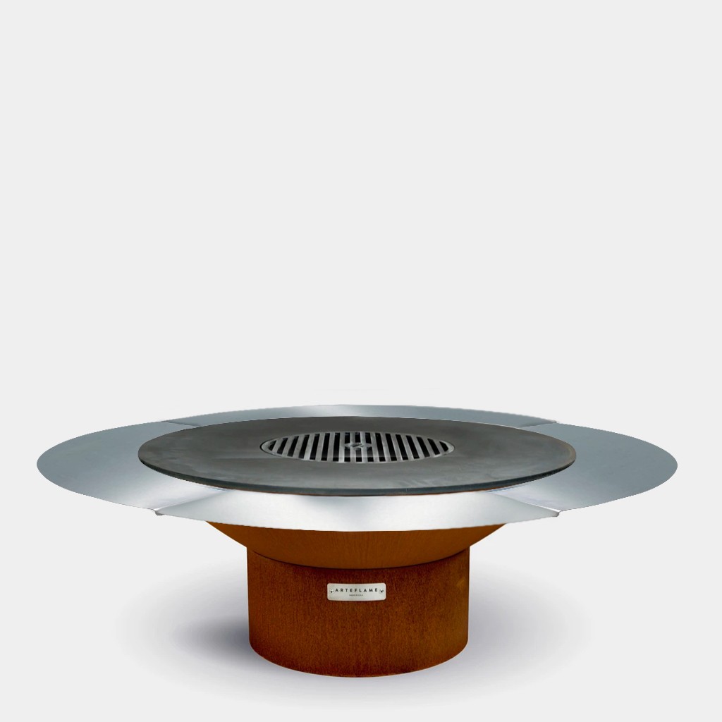 Arteflame Grill with 360 degree side tables