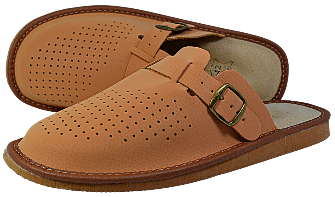 Kai - Mens handmade leather slippers - Reindeer Leather