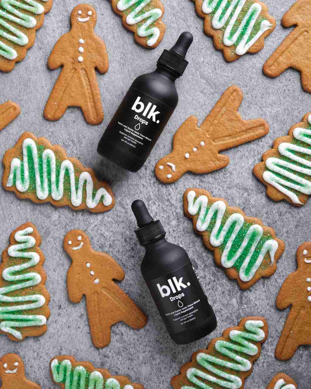 Festive Gingerbread Cookie Recipe made with blk. Drops