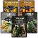 5 packets of heirloom zucchini and squash seeds