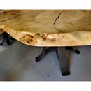 round natural edge table