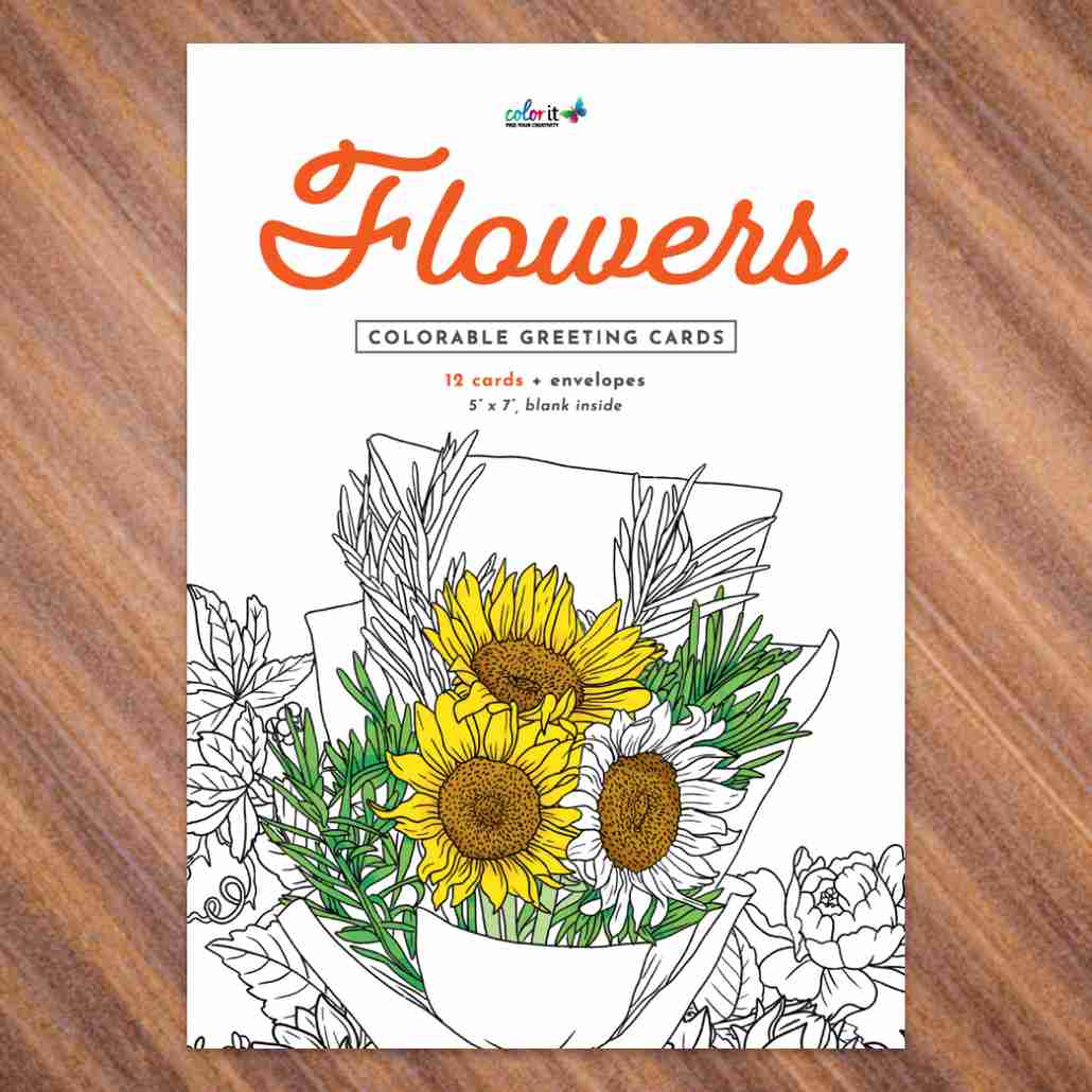 ColorIt Flowers Greeting Cards