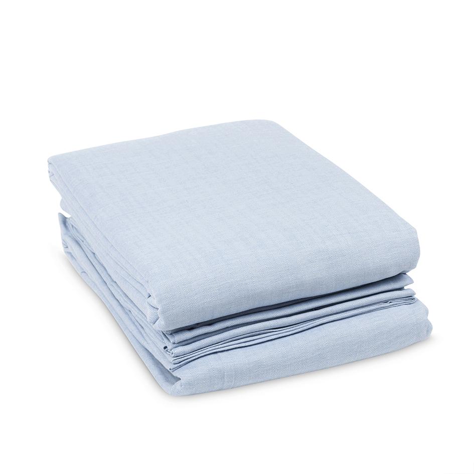 Blue Herringbone Woven Bundle Set