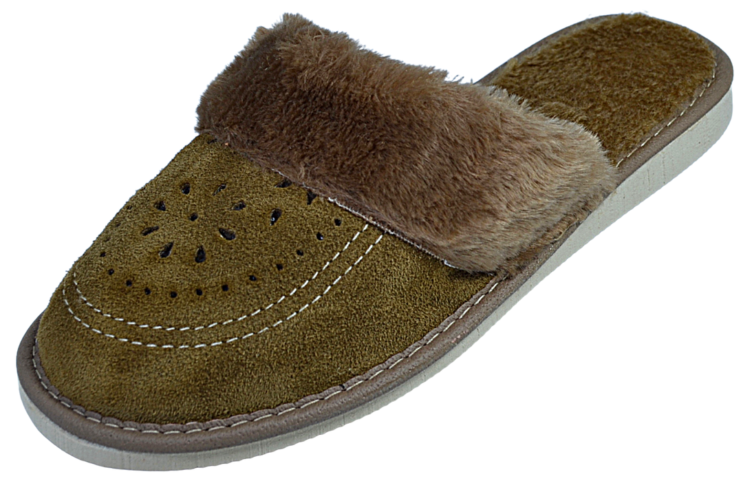 Melia - Ladies bedroom mules - Reindeer Leather