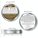 Dr. Cole's Constipation Balm front, back and side views