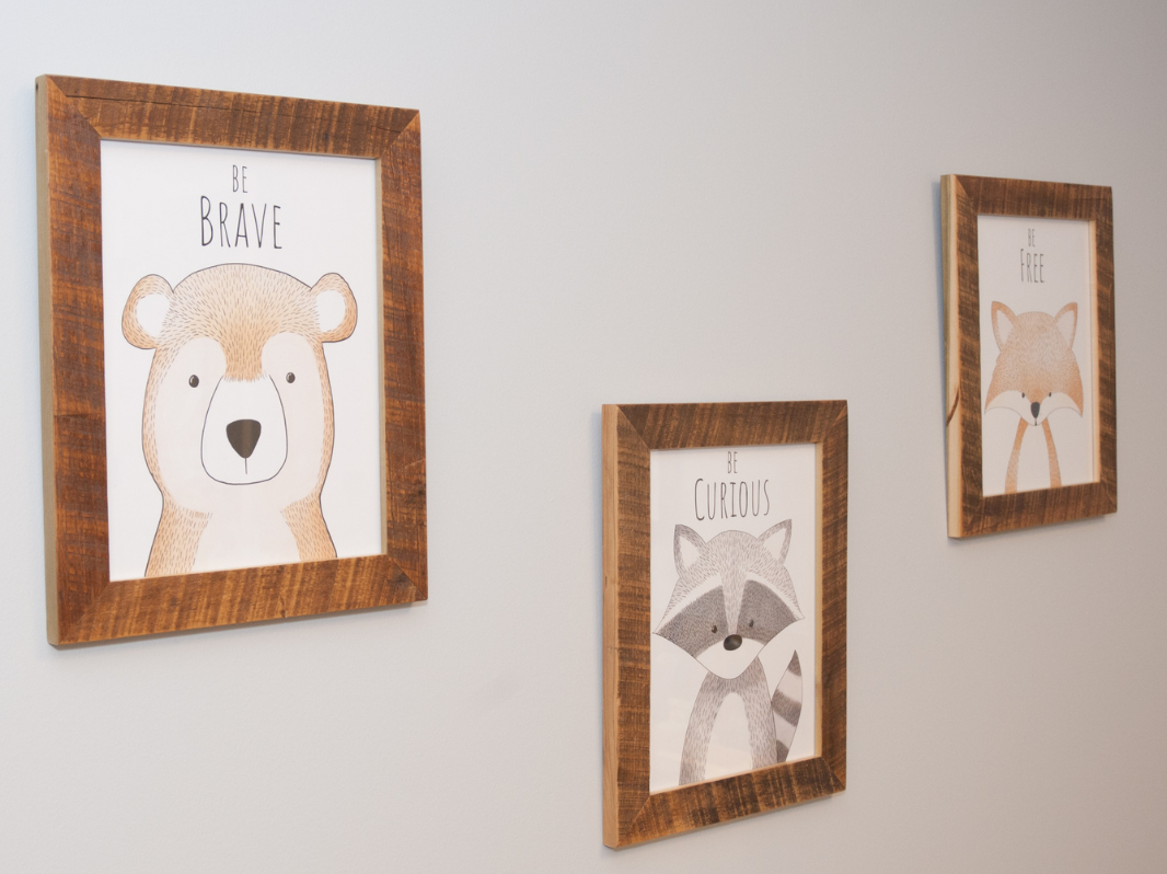 Barnwood Frames for Church Classroom