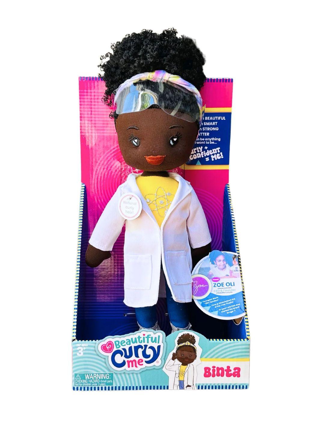 Beautiful Curly Me Binta Scientist 14 inch Plush Doll
