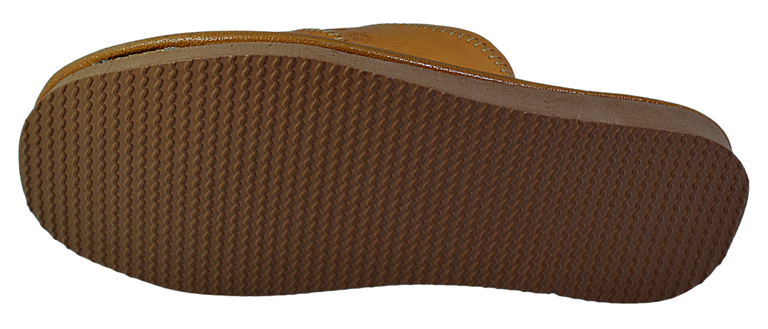 Anfisa - Women thick rubber sole slippers - Reindeer Leather