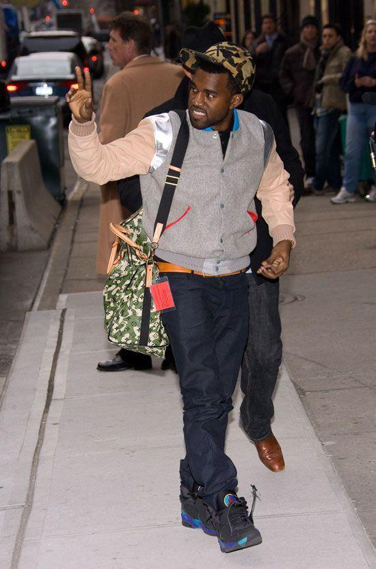 Kanye West in the Air Jordan 8 