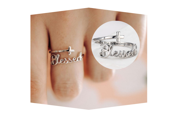 Blessed Sterling Silver Cross Ring