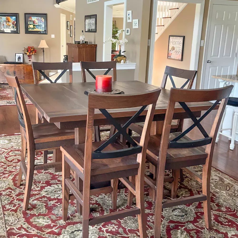 Square Barnwood Counter Height Table