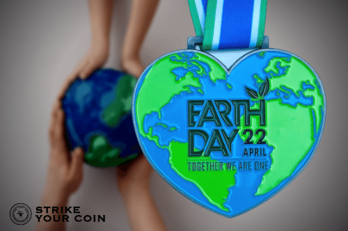 earth day custom medal