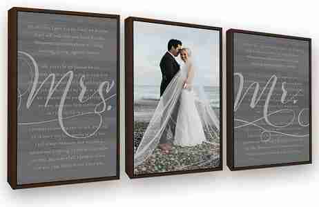 Personalized Wedding Vows Canvas