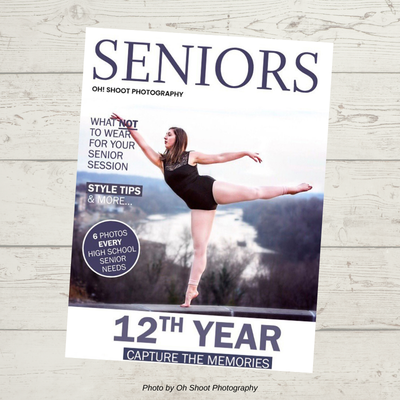 senior photography magazine template