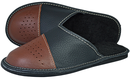 Brett - Men's beroom leather slippers - Reindeer Leather