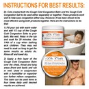 Cold Cough Congestion Balm Instructions