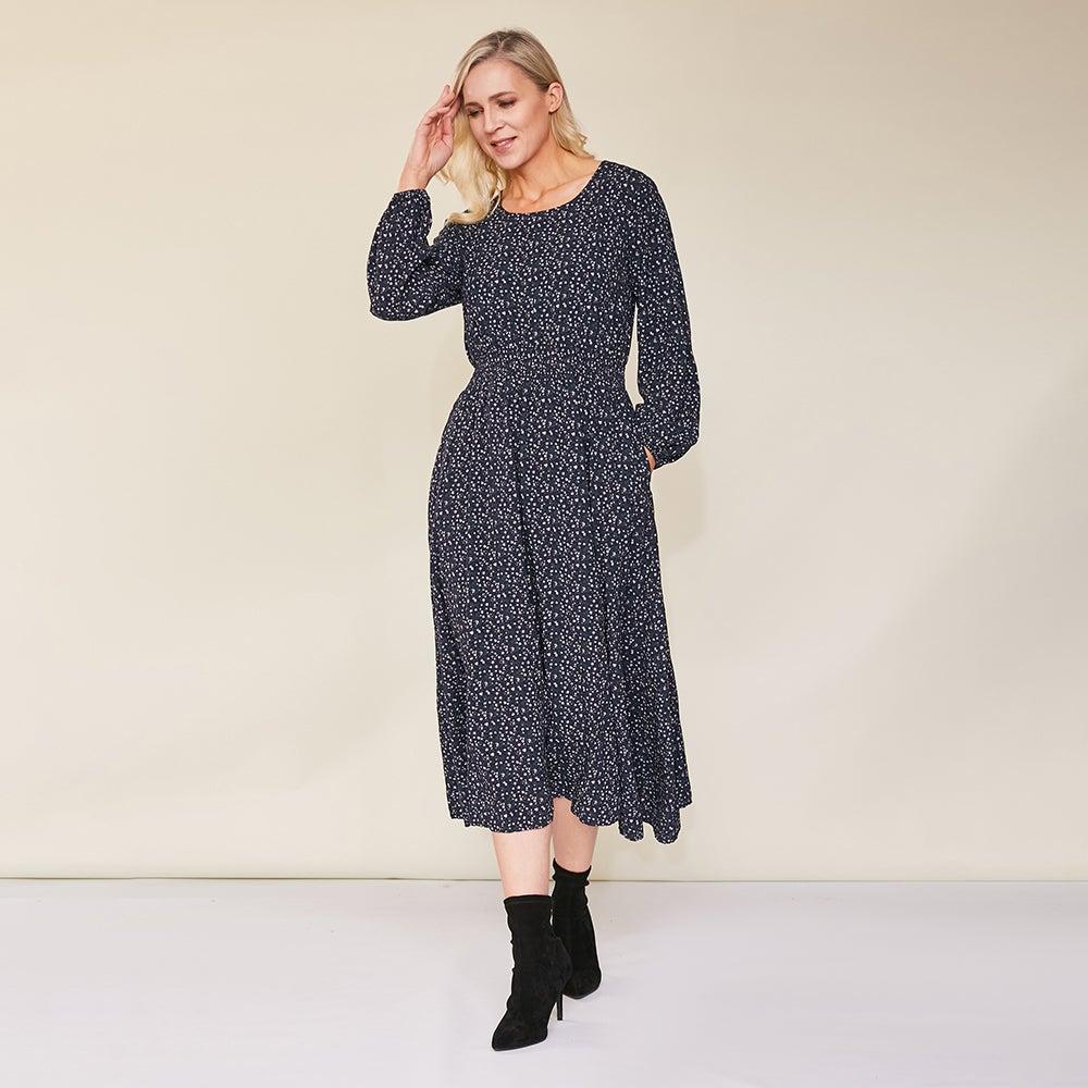Rachel Dress (Navy)