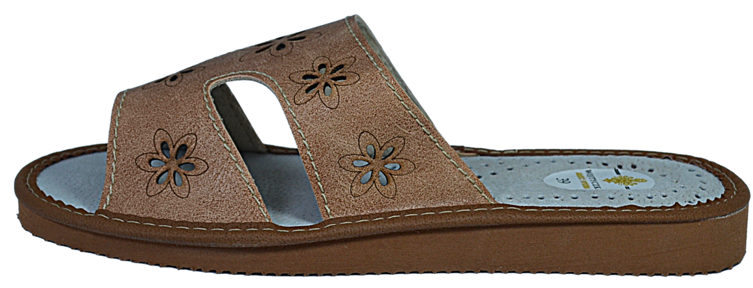 Agata - Women summer slippers - Reindeer Leather