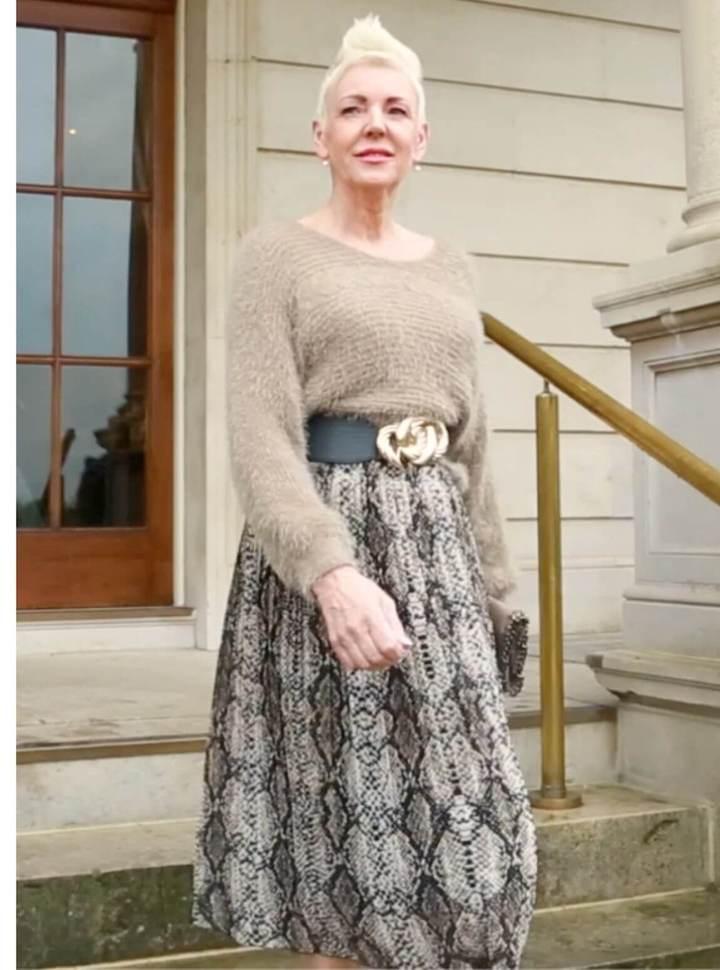 Cable Mohair Jumper in Beige
