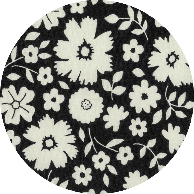 Bicolor Floral Black
