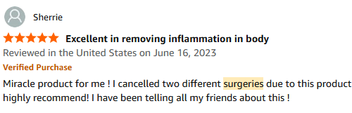 Review from Sherrie on Amazon