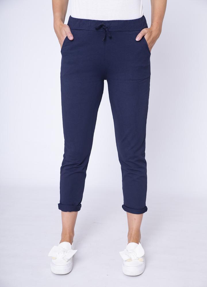 Drawstring Side Pocket Trouser Navy